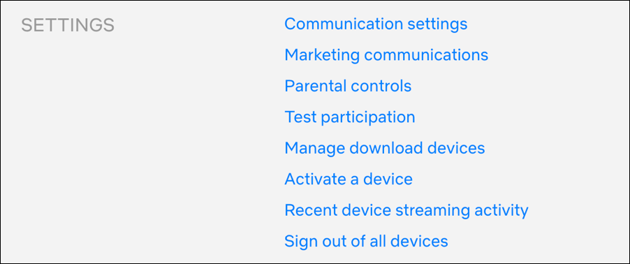 netflix account settings