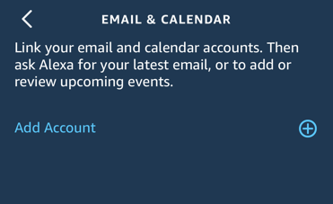 email and calendar account - amazon alexa