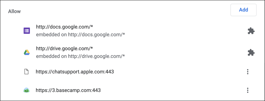 google chrome notifications - approve - approved sites