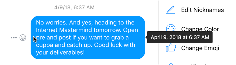 facebook messenger delete old message