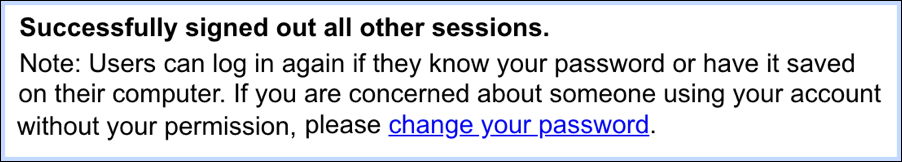 gmail logged out other sessions