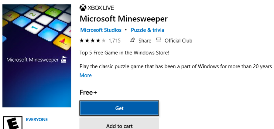 microsoft minesweeper for windows 10 win10