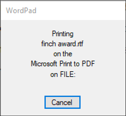 printing document word win10 to pdf