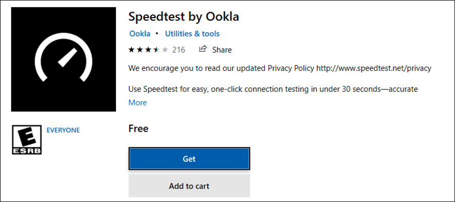 win10 windows speedtest by ookla store entry