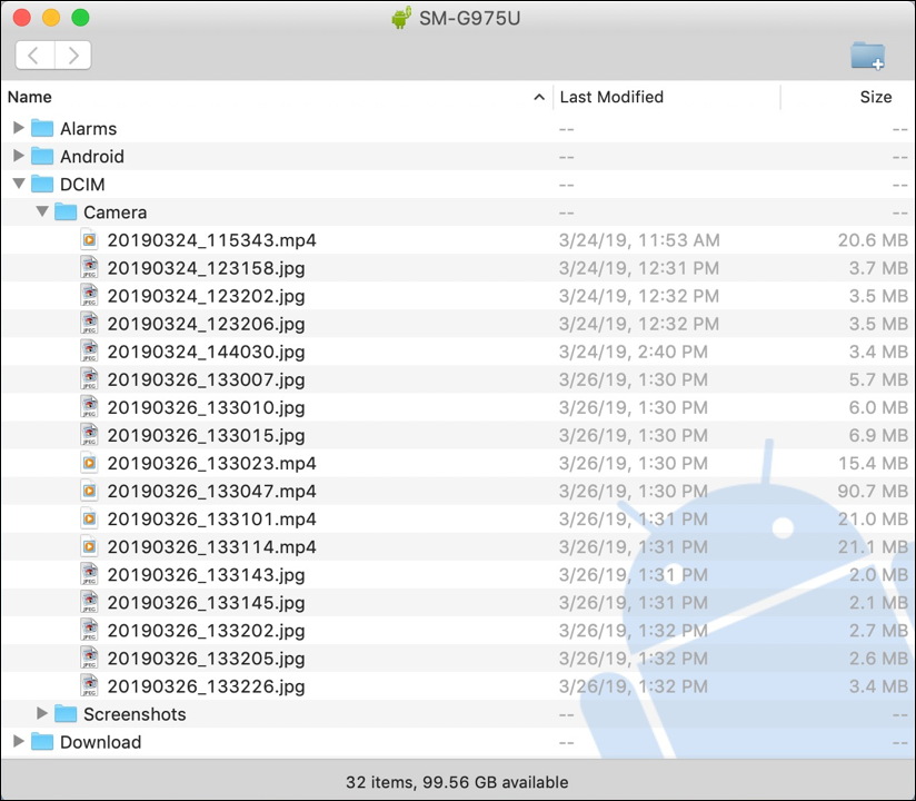 android file system app mac - dcim photos