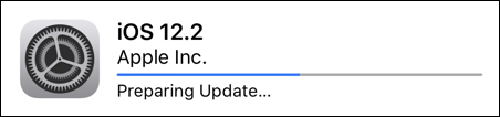 iphone apple ios 12.2 preparing update