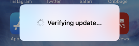 iphone ios verifying update