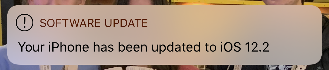 your iphone updated to ios 12.2