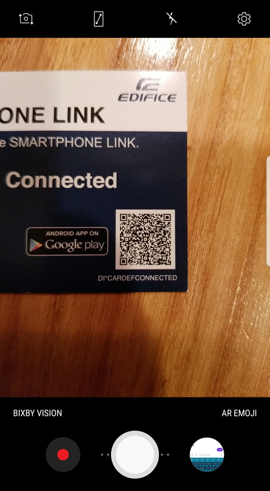 android camera - no qr code scanner function