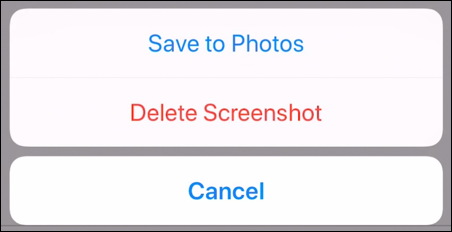 iphone screenshot editor - save to photos delete