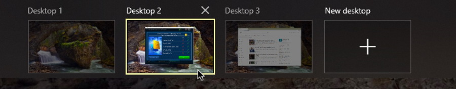 win10 three virtual desktops