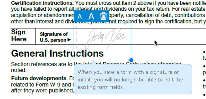 digital signature - windows win10 adobe reader - pdf form signed