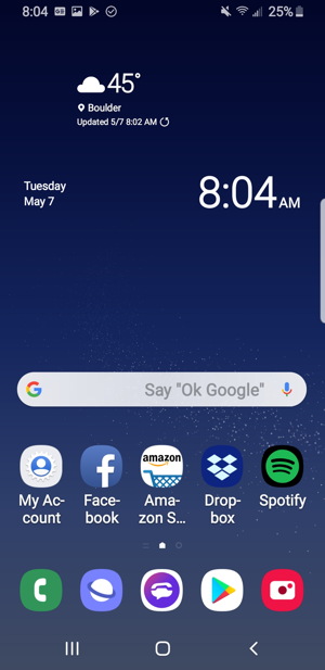 android home screen - bigger font