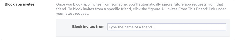 facebook - block app invites
