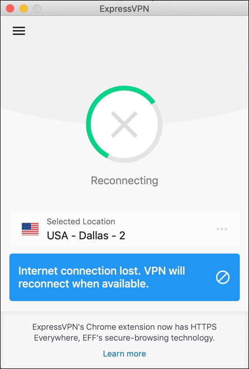 expressvpn can't connect reconnecting