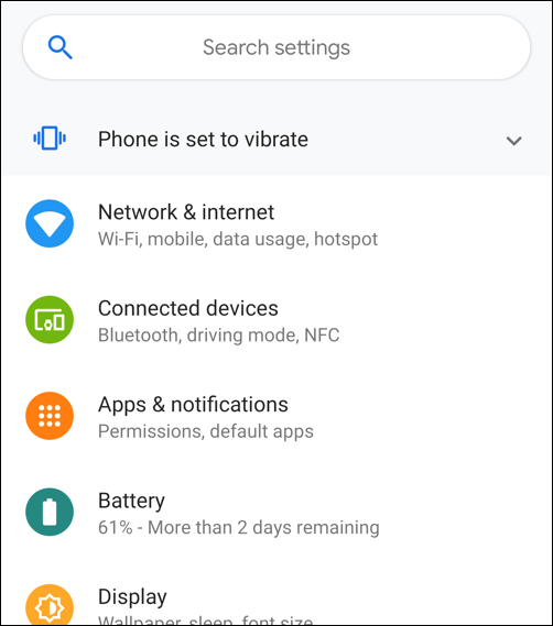 android - settings