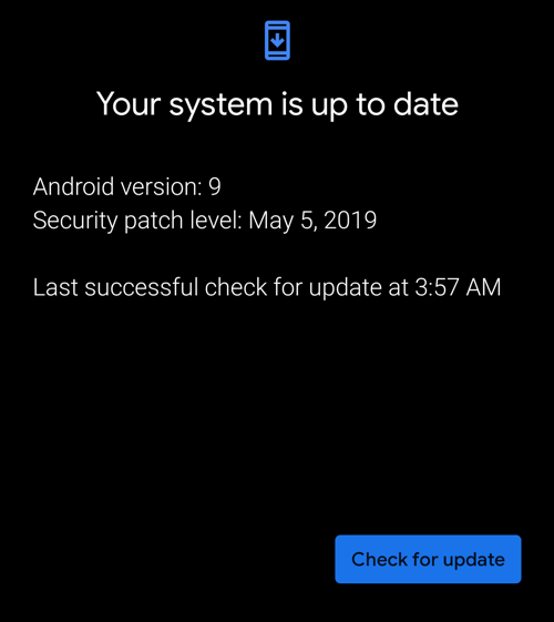 android - system is up to date - but it's not