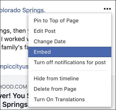 facebook post - embed