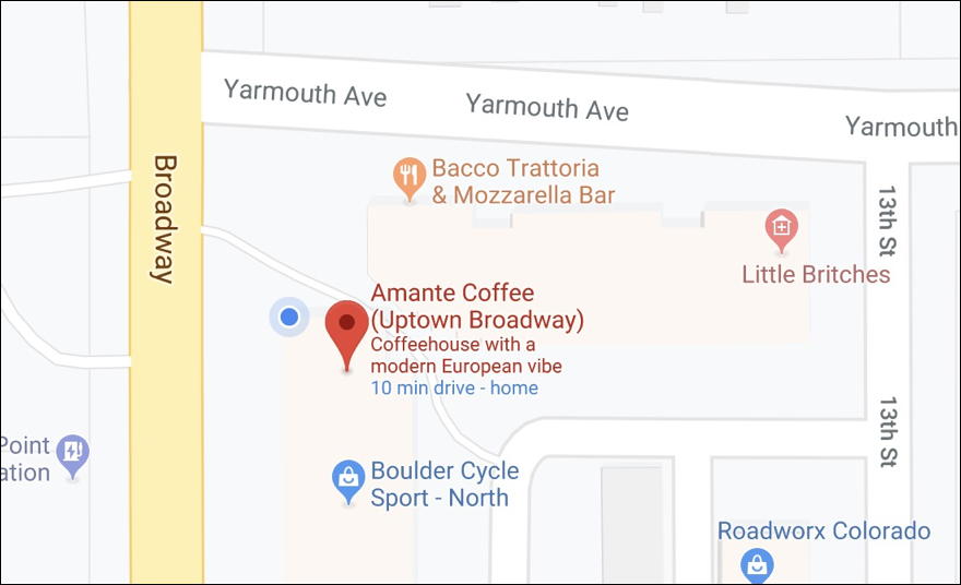 google maps - boulder co - identify lat long