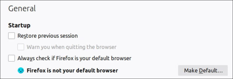 make firefox default web browser ubuntu linux