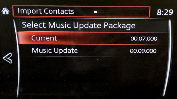 mazda infotainment gracenote db update versions found