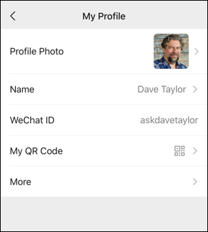 wechat iphone - settings