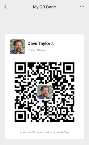 wechat qr code scan quickcode askdavetaylor