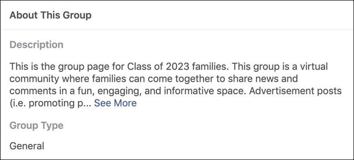 cu boulder parents - facebook group - description