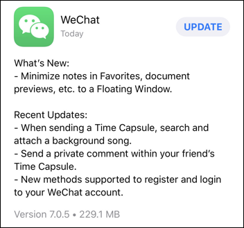 whats updated - wechat for ios 12 iphone