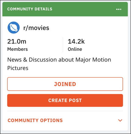 info about r/movies on reddit