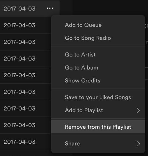 spotify track song menu 