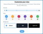 twitter new ui settings colors font size dark mode