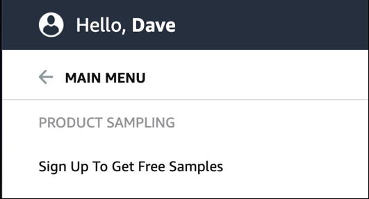 amazon - sign up to get free samples