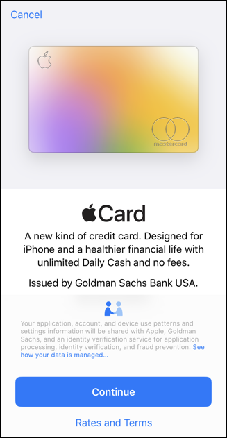 apply for an apple card - iphone wallet
