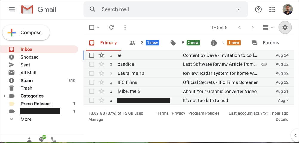 gmail default theme google mail user interface uiux