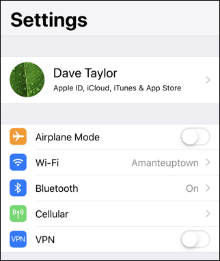 iphone ios12 - wifi network name