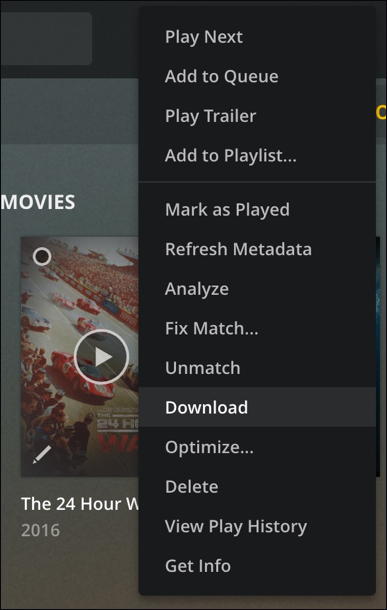 plex download movie