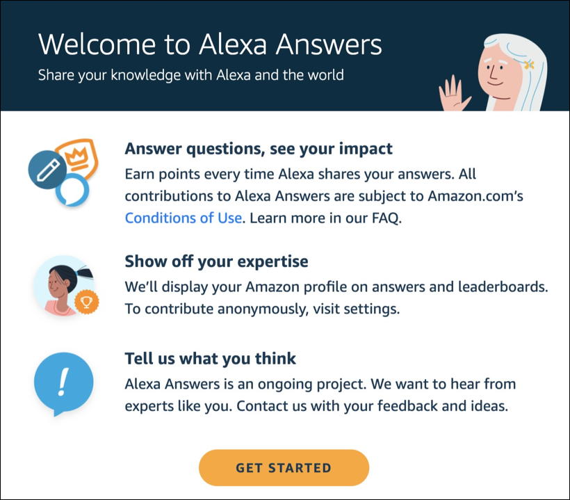 get started alexaanswers