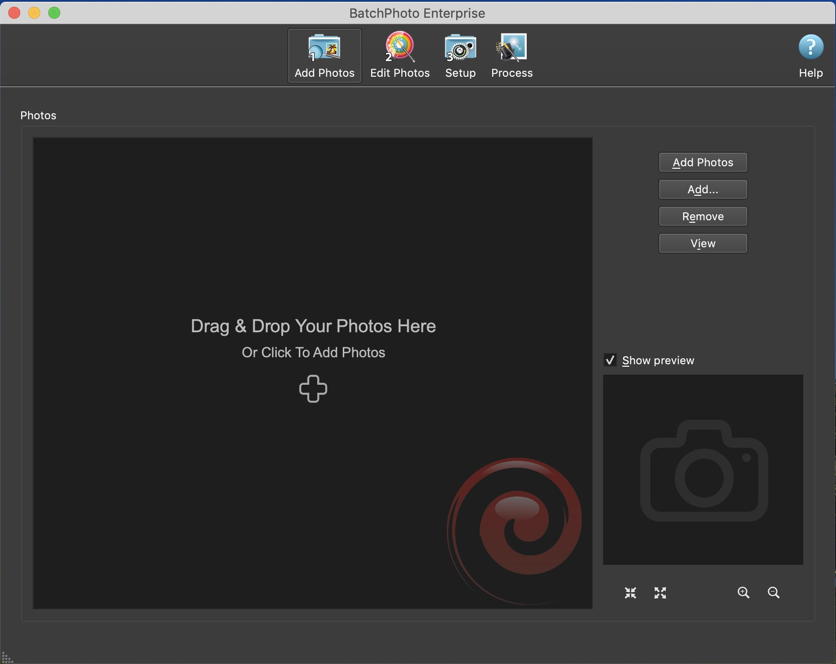 mac batchphoto main window
