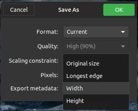 scaling constraints - shotwell viewer - ubuntu linux