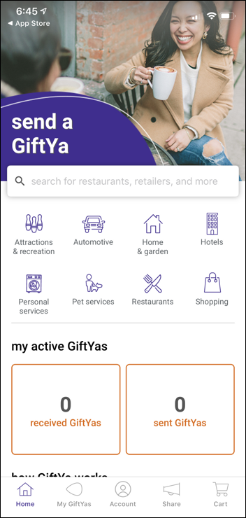 giftya iphone app 