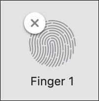 delete saved fingerprint touchid mac