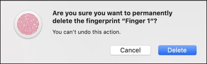 confirm delete remove touchid fingerprint data mac macos x