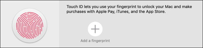 touchid - add fingerprint - macos x macbook pro