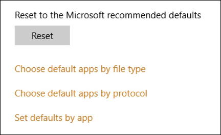 windows 10 - change default web apps