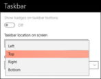 windows task bar to top of screen taskbar win10