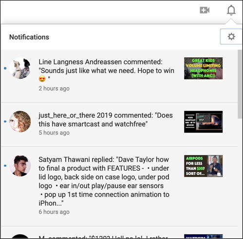 youtube new comments window - pop up creator