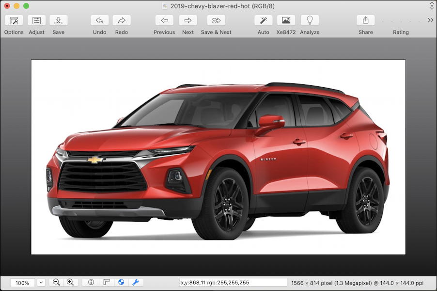 chevy blazer - image in graphicconverter