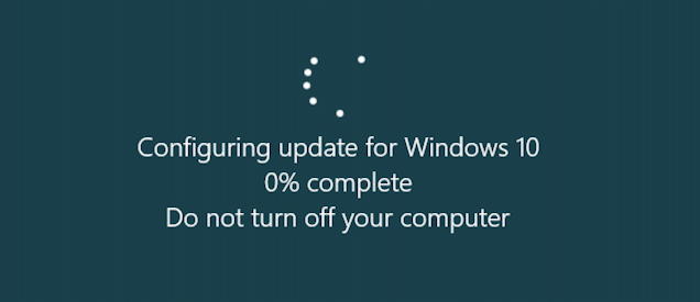 windows 10 win10 1909 november 2019 update - updating - do not turn off