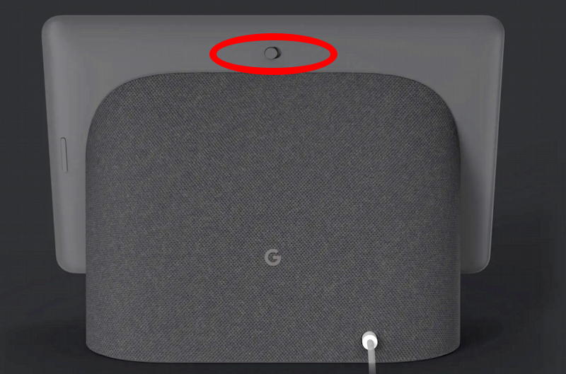 google nest hub max rear mute switch